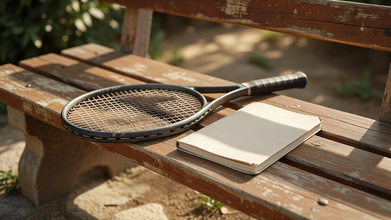 edificio principal de la academia rodeado de pistas de tenis con arboles al fondo
